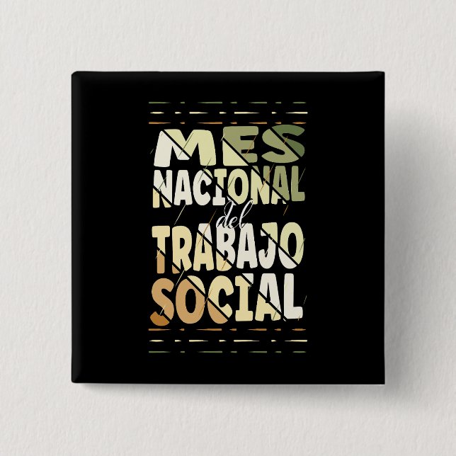 Botón social del Mes Nacional del Trabajo (Anverso)