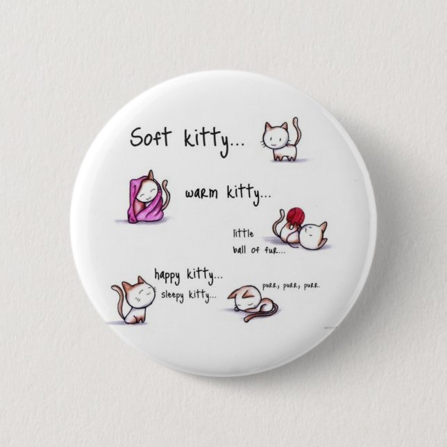 botón soñoliento del gatito (Anverso)