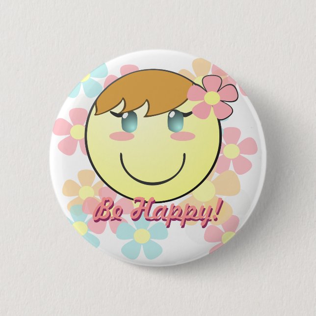 botón Sonriente chica (Anverso)