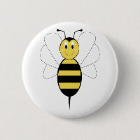 botón Sonriente de abeja de burbujas