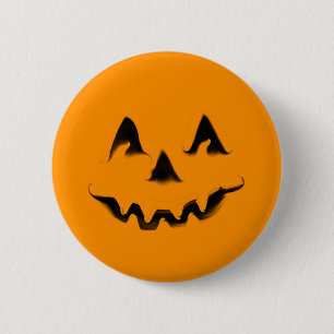 Botón sonriente de la calabaza