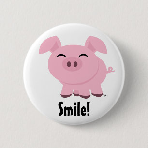 botón Sonrisa de cerdo