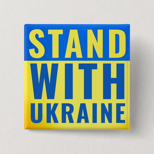 Botón Stand with Ukraine (Anverso)