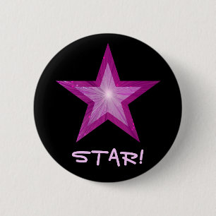 Botón 'STAR!' de estrella rosa negro