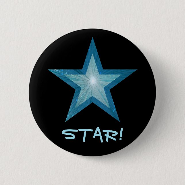 Botón 'STAR!' de la estrella azul negro (Anverso)