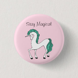 Botón Stay Magic Unicorn