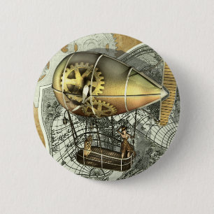 Botón Steampunk Dirigible Air Tour