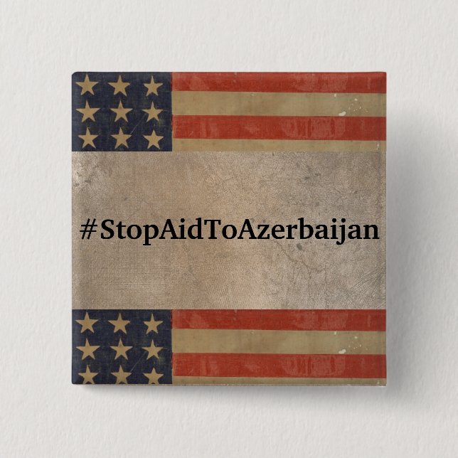 Botón #StopAidToAzerbaijan (Anverso)