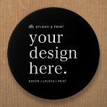 Botón Su Carga de Diseño 3"<br><div class="desc">Una plantilla de personalizado fácil de usar que te permite subir tu propia obra de arte desde tu equipo! Personalizar más allá en Zazzle con imágenes y texto o cargar cualquier archivo de arte (como tu propia creación de Photoshop o Canva)! ¡Las posibilidades son infinitas para cualquier propósito o necesidad...</div>