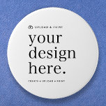 Botón Su Diseño Cargar 3" Ronda<br><div class="desc">Una plantilla de personalizado fácil de usar que te permite subir tu propia obra de arte desde tu equipo! Personalizar más allá en Zazzle con imágenes y texto o cargar cualquier archivo de arte (como tu propia creación de Photoshop o Canva)! ¡Las posibilidades son infinitas para cualquier propósito o necesidad...</div>