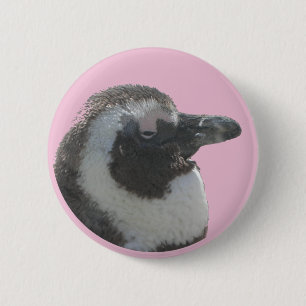 Botón surafricano del personalizable del pingüino