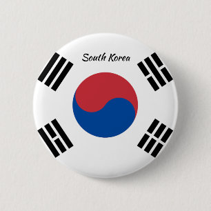 Botón surcoreano de la bandera