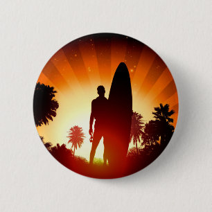 Botón Surfer Sunset