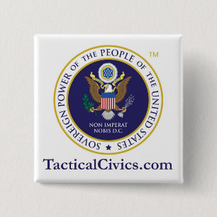 Botón Tactical Civic™ de 2 x 2 pulgadas