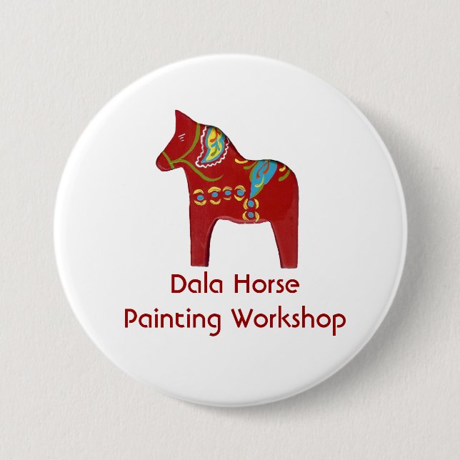 botón Taller de pintura de caballos de Dala (Anverso)
