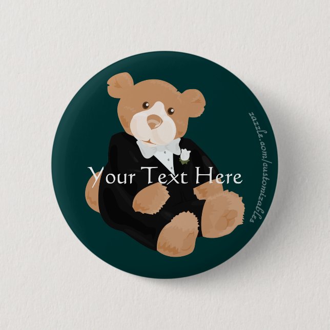 Botón Teddybear Groom (Anverso)