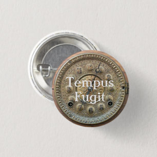 Botón Tempus Fugit Clockface
