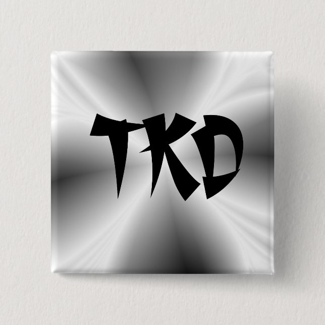 botón TKD Plata Faux (Anverso)