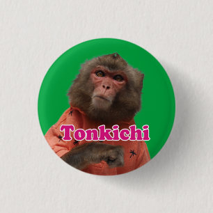 Botón Tonkichi pinBack.と ん の 吉 缶 ジ・バ