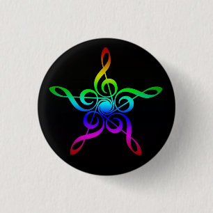 botón Treble Clef Star