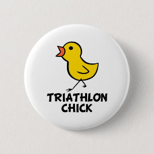 botón Triathlon Chick