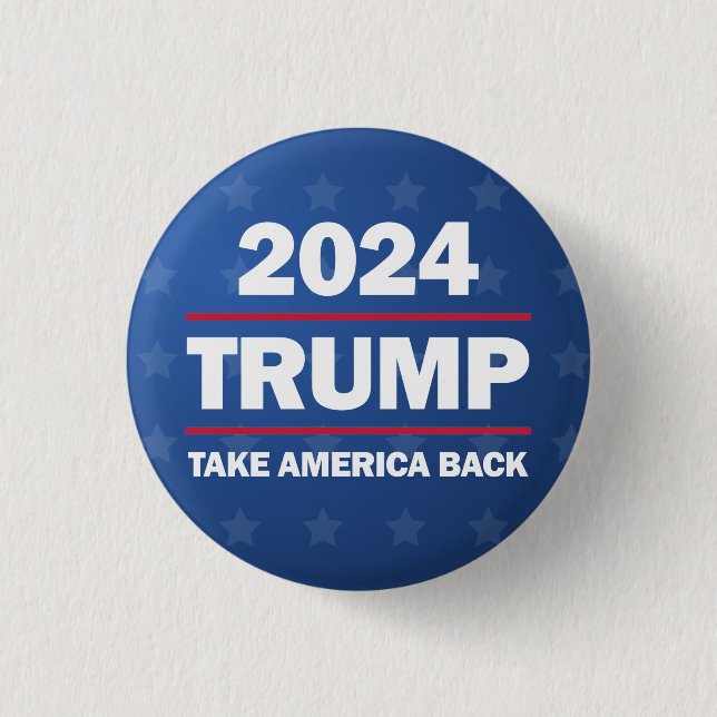 Botón Trump 2024 Recuperar América (Anverso)