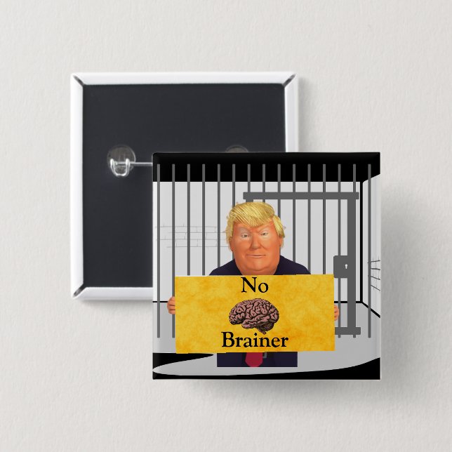 botón Trump sin cerebro (Anverso y reverso)