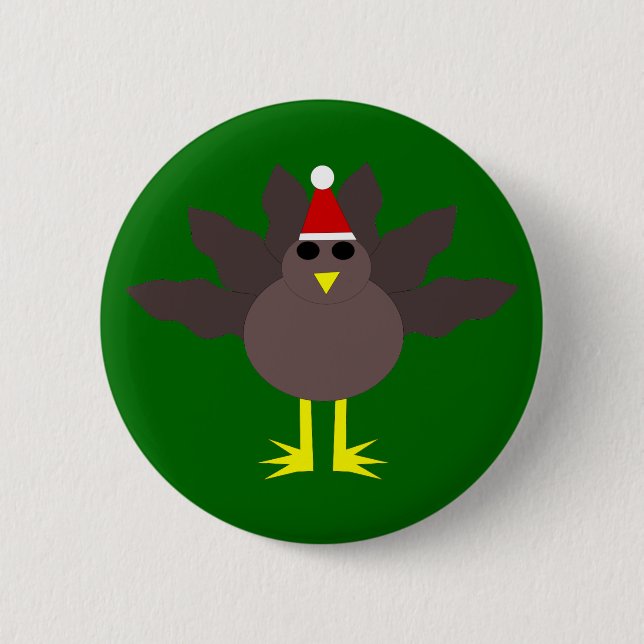 botón Turquía de Navidades pequeños (Anverso)