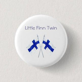 botón Twin de la bandera de Finlandia