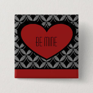 Botón Ultra Glam Heart, Rojo