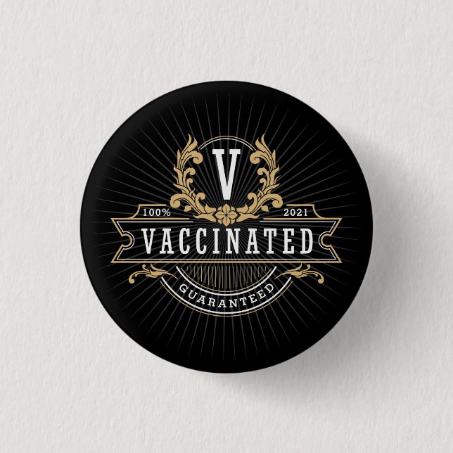 Botón Vacunado | Emblema Regal | VAXd (Anverso)