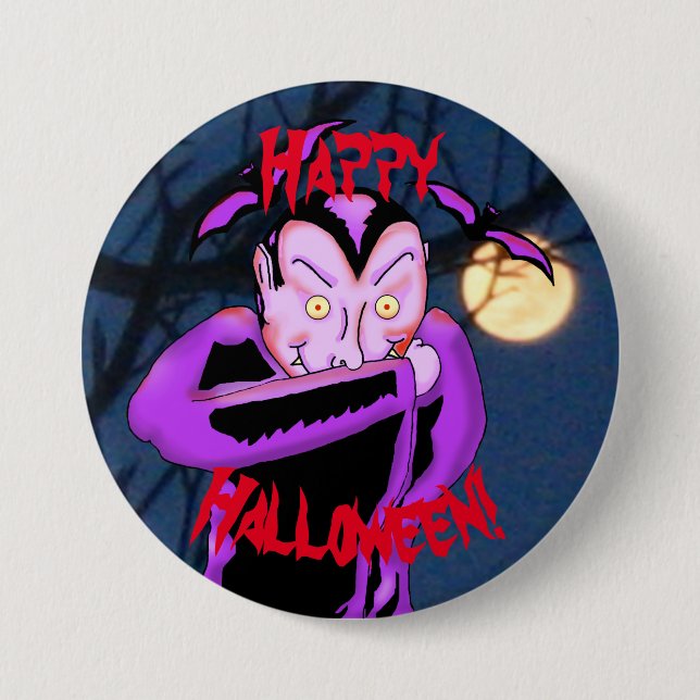Botón Vampiro Halloween (Anverso)