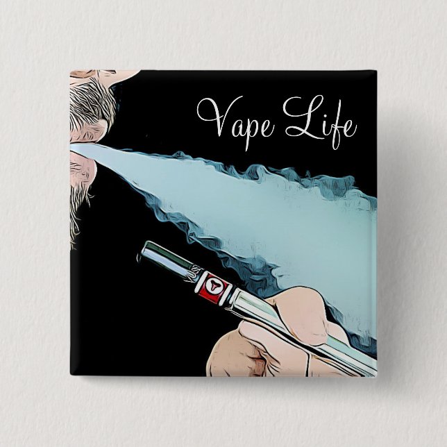 botón Vape Life Vaping Smoke (Anverso)