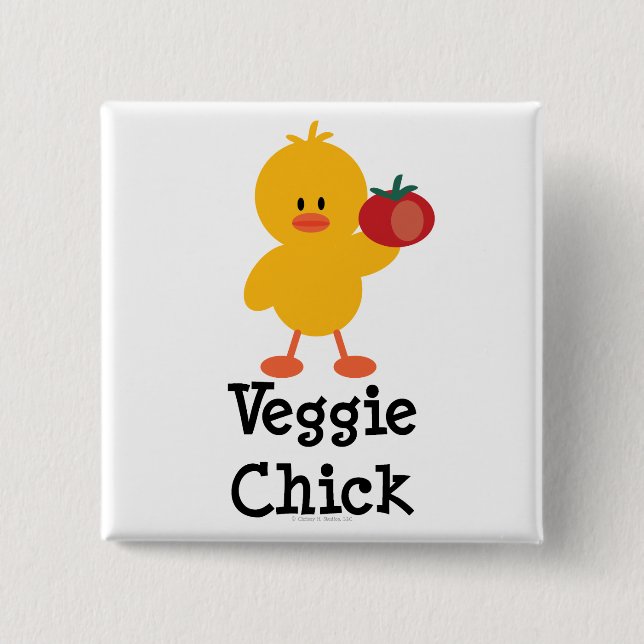 Botón Veggie Chick (Anverso)