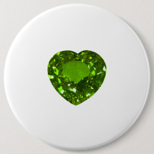 Botón Verde Corazón Esmeralda