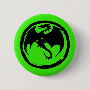 Botón verde del dragón negro
