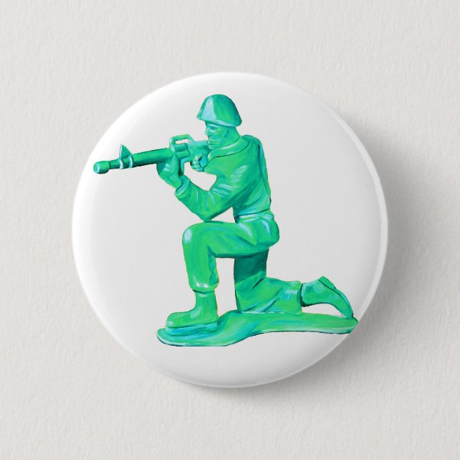 Botón verde del hombre del ejército (Anverso)