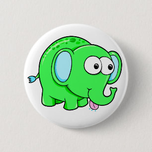 Botón verde lindo del elefante