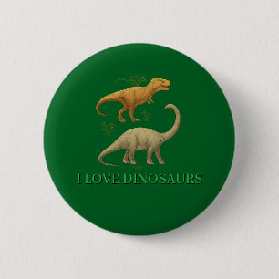 Botón Verde - Me Encantan los Dinosaurios
