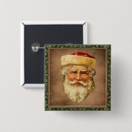 botón Vintage de Santa Claus