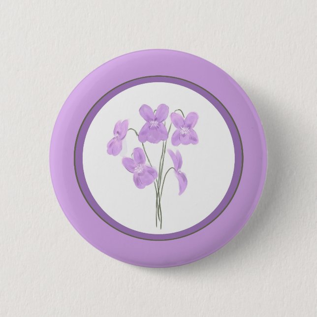 Botón violeta salvaje del ramo de la acuarela (Anverso)