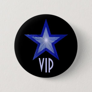 Botón 'VIP' de la estrella azul oscuro negro
