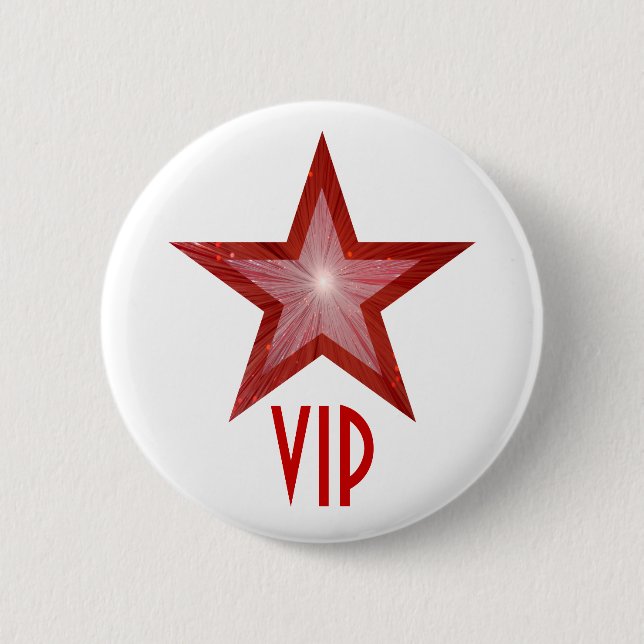 Botón 'VIP' de la Estrella Roja blanco (Anverso)
