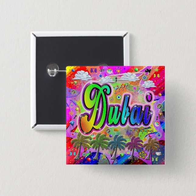 botón Vista Express de Dubai (Anverso y reverso)