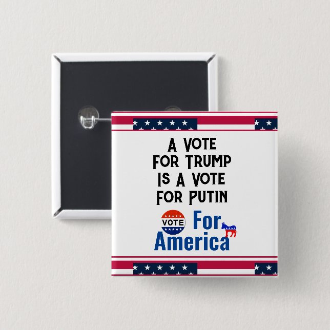 Botón Votar por Estados Unidos (Anverso y reverso)