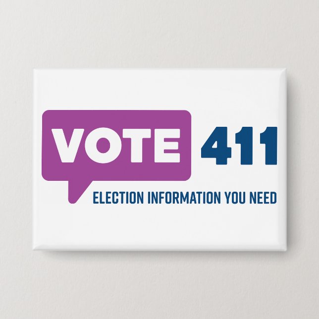 Botón Vote411 (Anverso)