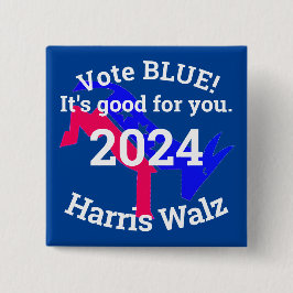 Botón VOTE AZUL Harris Walz 2024