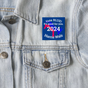 Botón VOTE AZUL Harris Walz 2024