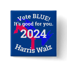 Botón VOTE AZUL Harris Walz 2024