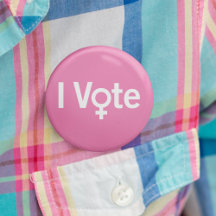 Botón Vote - Blanco sobre rosado (Personalizable)